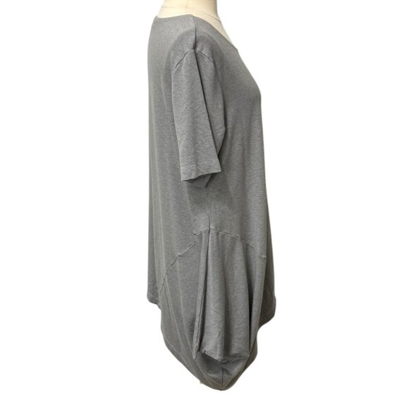 Bryn Walker Jessie Tunic Gray Short Sleeve Rayon Spandex Lagenlook Travel Size S - Picture 5 of 11